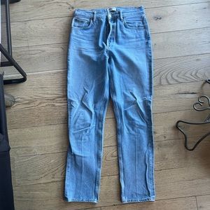 Like new Agolde light denim jeans - size 26 - high waisted - striaght leg